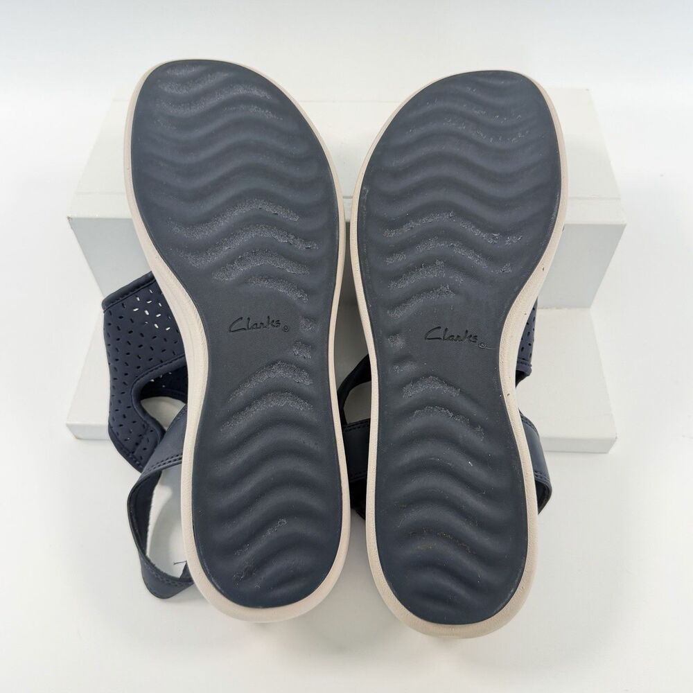 Clarks Cloudsteppers Drift Fern Women's Sandals Adjustable Strap Blue Size 11 - Picture 7 of 10